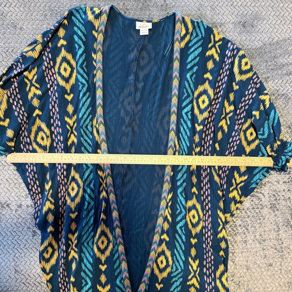 Ariat Ella Kimono Open 3/4 Sleeve Western/Aztec Pattern Size L/XL - Picture 14 of 14